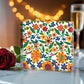Mexican Floral Fiesta Pattern 007 - 6" x 6" Acrylic Block