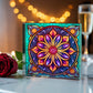 Mandala Stained Glass Style Design 005 - 6" x 6" Acrylic Block