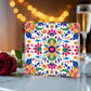 Mexican Floral Fiesta Pattern 069 - 6" x 6" Acrylic Block