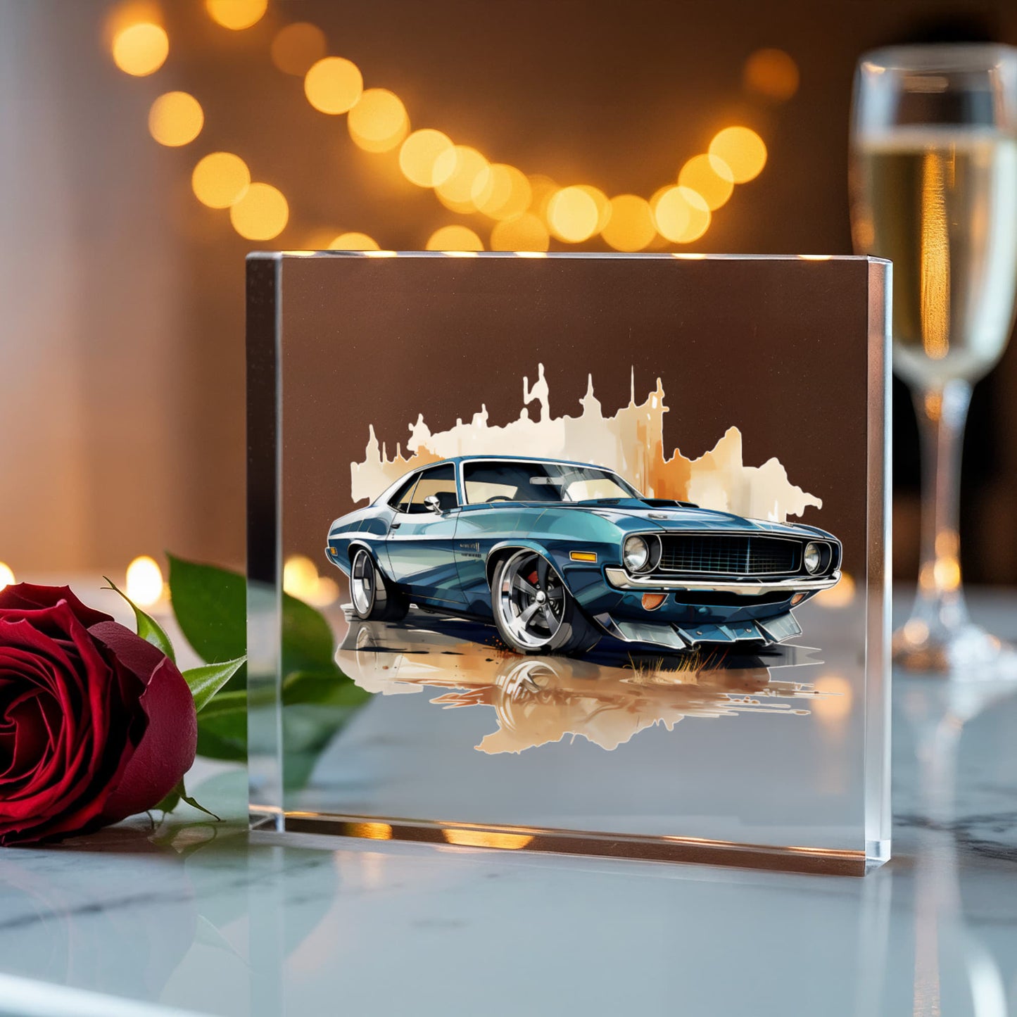Muscle Car 03 - 6" x 6" Acrylic Block