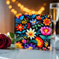 Mexican Floral Fiesta Pattern 036 - 6" x 6" Acrylic Block