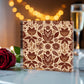 Folk Floral Pattern, Aztec Inspired 02 - 6" x 6" Acrylic Block