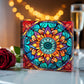 Mandala Stained Glass Style Design 010 - 6" x 6" Acrylic Block