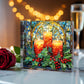 Christmas Stained Glass Style Design 010 - 6" x 6" Acrylic Block