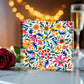Mexican Floral Fiesta Pattern 003 - 6" x 6" Acrylic Block