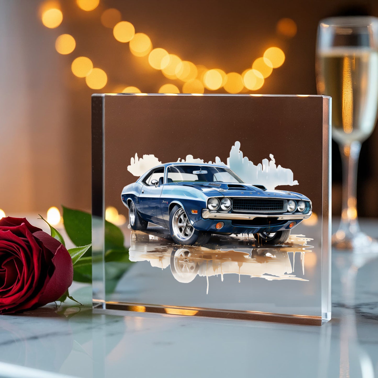 Muscle Car 02 - 6" x 6" Acrylic Block