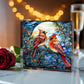 Christmas Stained Glass Style Design 018 - 6" x 6" Acrylic Block