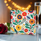 Mexican Floral Fiesta Pattern 023 - 6" x 6" Acrylic Block