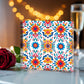 Mexican Floral Fiesta Pattern 070 - 6" x 6" Acrylic Block