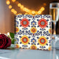 Mexican Floral Fiesta Pattern 044 - 6" x 6" Acrylic Block