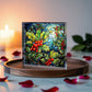 Christmas Stained Glass Style Design 007 - 6" x 6" Acrylic Block