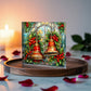 Christmas Stained Glass Style Design 017 - 6" x 6" Acrylic Block