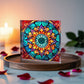 Mandala Stained Glass Style Design 010 - 6" x 6" Acrylic Block