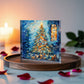 Christmas Stained Glass Style Design 020 - 6" x 6" Acrylic Block