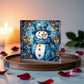 Christmas Stained Glass Style Design 021 - 6" x 6" Acrylic Block
