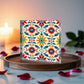 Mexican Floral Fiesta Pattern 041 - 6" x 6" Acrylic Block
