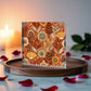 Folk Floral Pattern, African Inspired 02 - 6" x 6" Acrylic Block