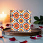 Mexican Floral Fiesta Pattern 047 - 6" x 6" Acrylic Block