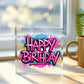 Happy Birthday 018 - 6" x 6" Acrylic Block