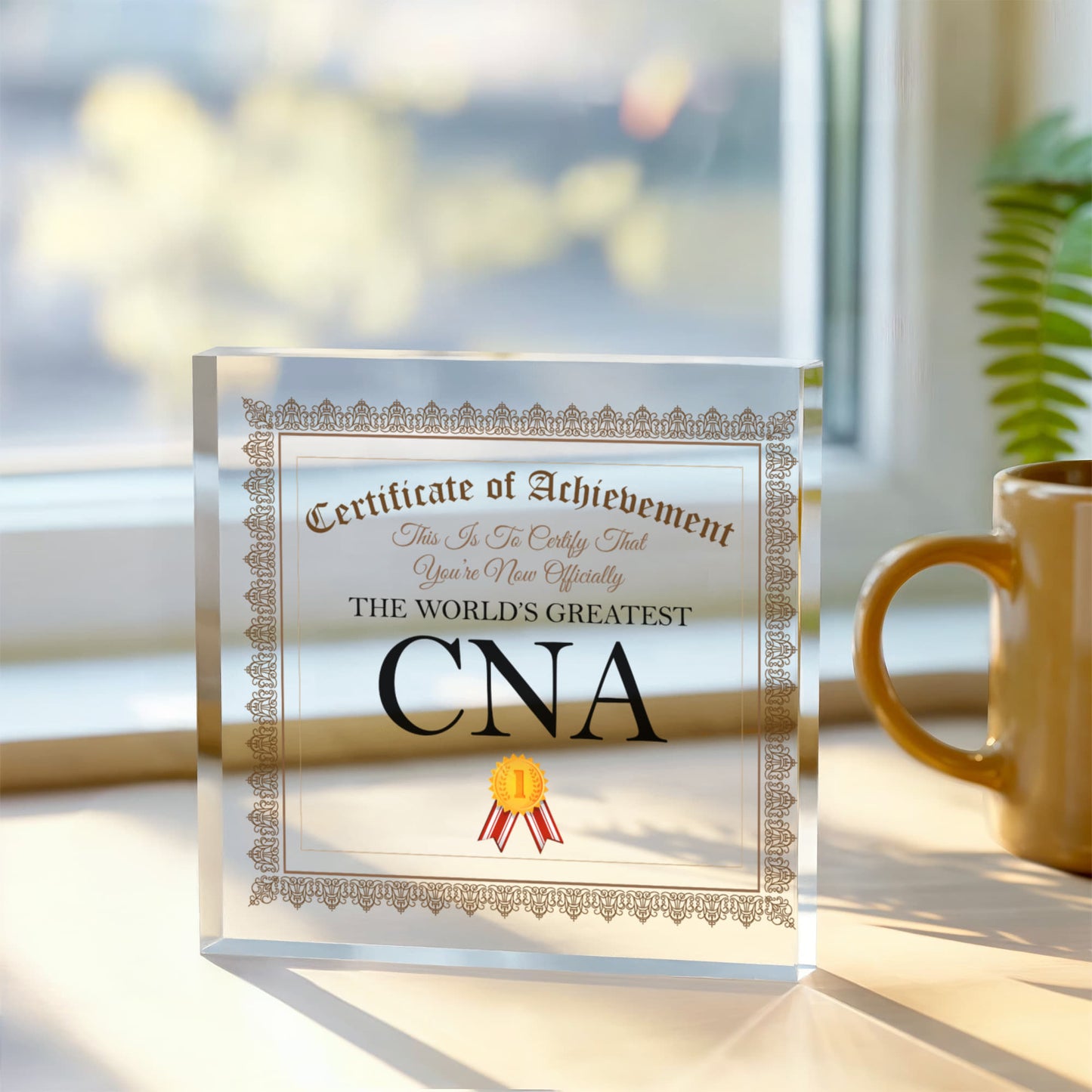 World's Greatest CNA - 6" x 6" Acrylic Block