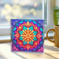 Mandala Stained Glass Style Design 007 - 6" x 6" Acrylic Block