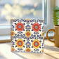 Mexican Floral Fiesta Pattern 044 - 6" x 6" Acrylic Block