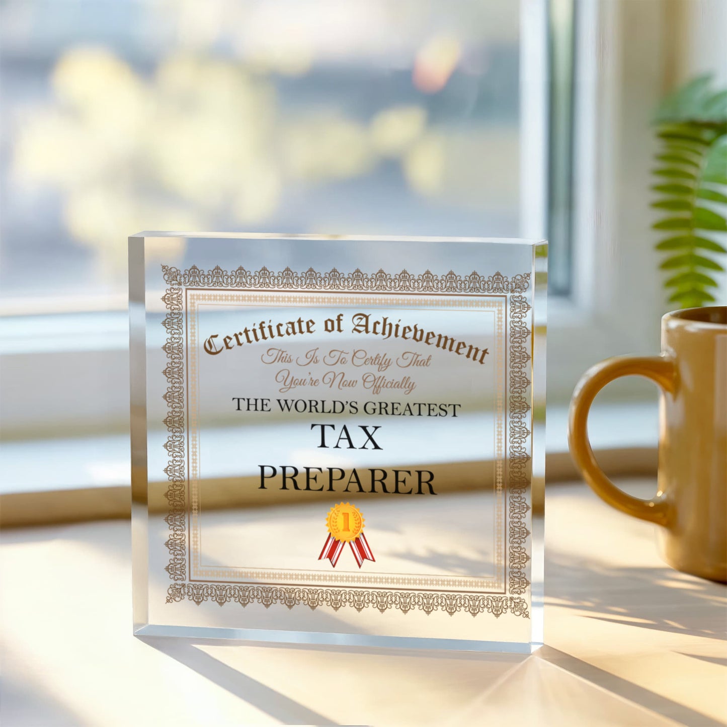 World's Greatest Tax Preparer - 6" x 6" Acrylic Block