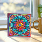 Mandala Stained Glass Style Design 003 - 6" x 6" Acrylic Block