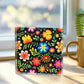 Mexican Floral Fiesta Pattern 032 - 6" x 6" Acrylic Block