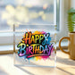 Happy Birthday 017 - 6" x 6" Acrylic Block