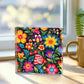 Mexican Floral Fiesta Pattern 030 - 6" x 6" Acrylic Block