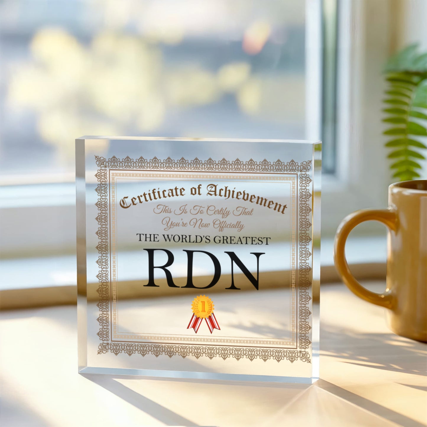 World's Greatest RDN - 6" x 6" Acrylic Block
