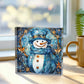 Christmas Stained Glass Style Design 021 - 6" x 6" Acrylic Block