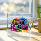 Happy Birthday 002 - 6" x 6" Acrylic Block