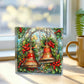 Christmas Stained Glass Style Design 017 - 6" x 6" Acrylic Block