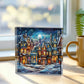 Christmas Stained Glass Style Design 004 - 6" x 6" Acrylic Block