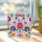 Mexican Floral Fiesta Pattern 067 - 6" x 6" Acrylic Block