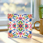Mexican Floral Fiesta Pattern 069 - 6" x 6" Acrylic Block