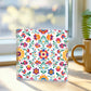 Mexican Floral Fiesta Pattern 027 - 6" x 6" Acrylic Block