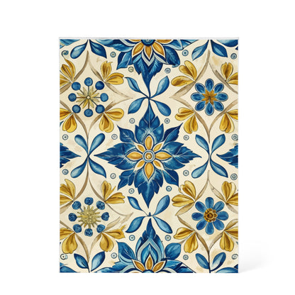 Folk Floral Pattern, Portuguese Inspired 01 - 5.25" x 7" Acrylic Block