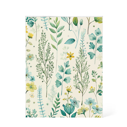 Folk Floral Pattern, Finnish Inspired 02 - 5.25" x 7" Acrylic Block