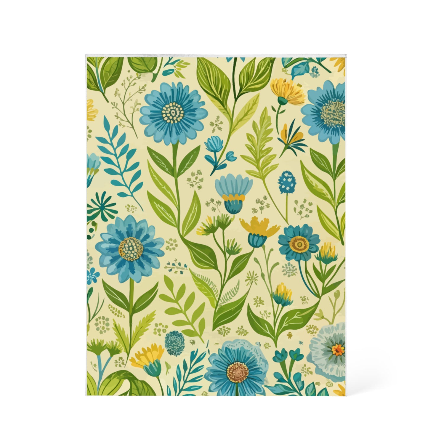 Folk Floral Pattern, Baltic Inspired 02 - 5.25" x 7" Acrylic Block