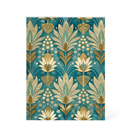 Folk Floral Pattern, Egyptian Inspired 02 - 5.25" x 7" Acrylic Block