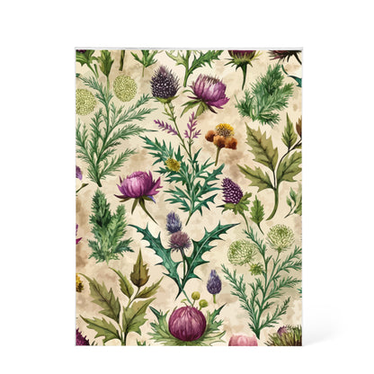 Folk Floral Pattern, Scottish Inspired 02 - 5.25" x 7" Acrylic Block