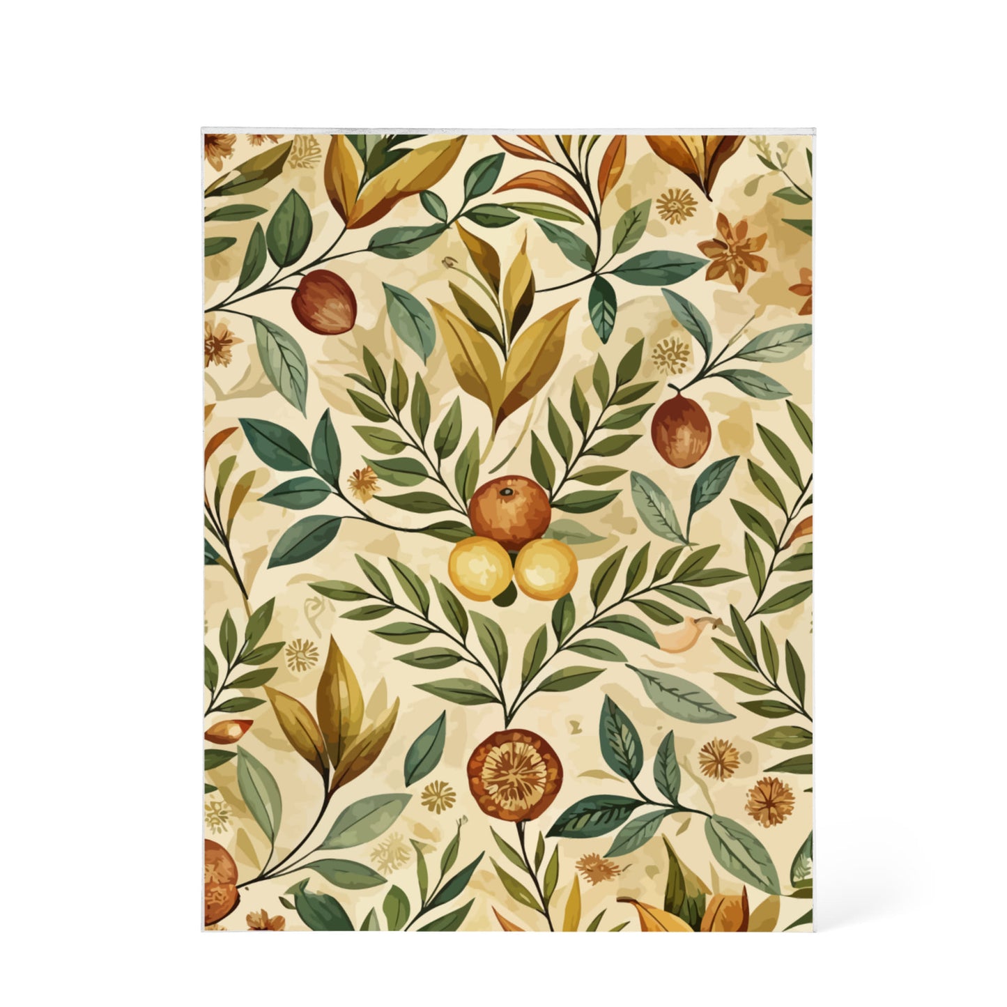 Folk Floral Pattern, Greek Inspired 01 - 5.25" x 7" Acrylic Block
