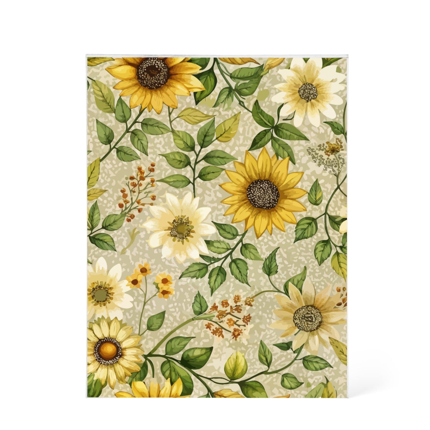 Folk Floral Pattern, Appalachian Inspired 02 - 5.25" x 7" Acrylic Block