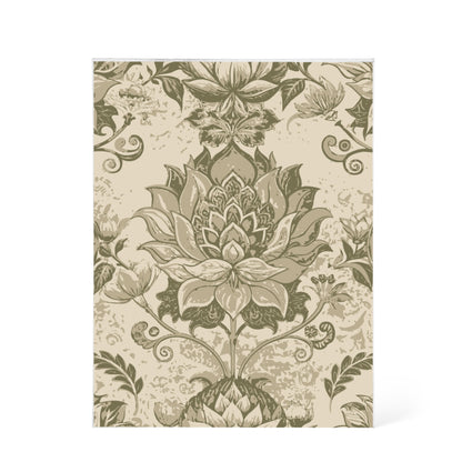 Folk Floral Pattern, Nepalese Inspired 01 - 5.25" x 7" Acrylic Block