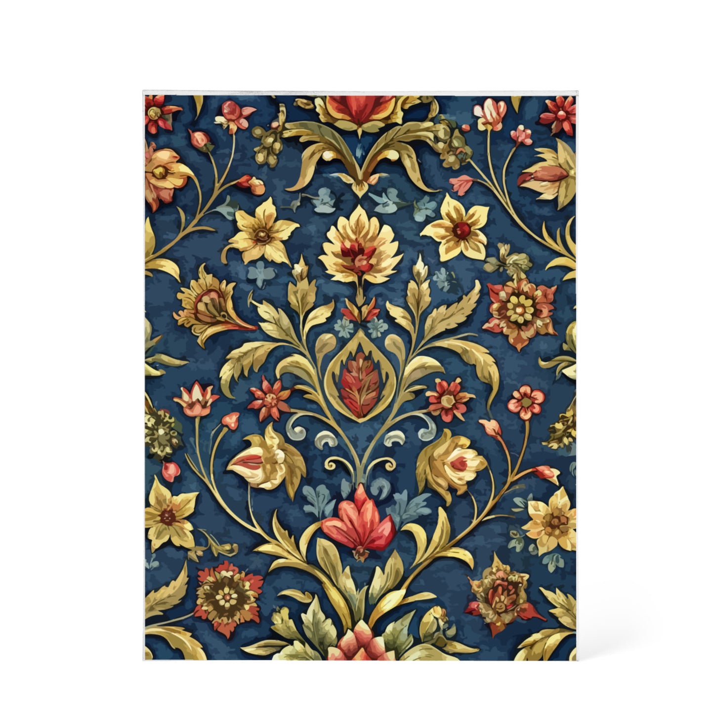Folk Floral Pattern, Iranian Inspired 02 - 5.25" x 7" Acrylic Block
