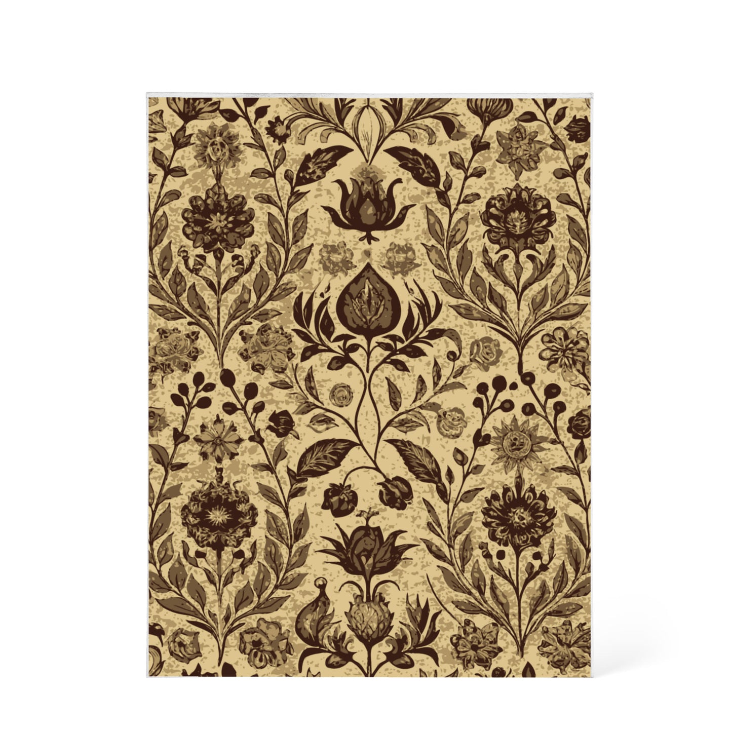 Folk Floral Pattern, Afghan Inspired 02 - 5.25" x 7" Acrylic Block