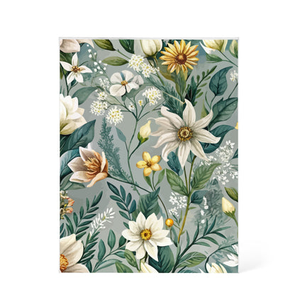 Folk Floral Pattern, Alpine Inspired 03 - 5.25" x 7" Acrylic Block